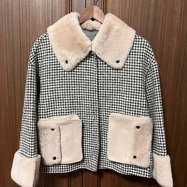 패턴 퍼 포켓 자켓