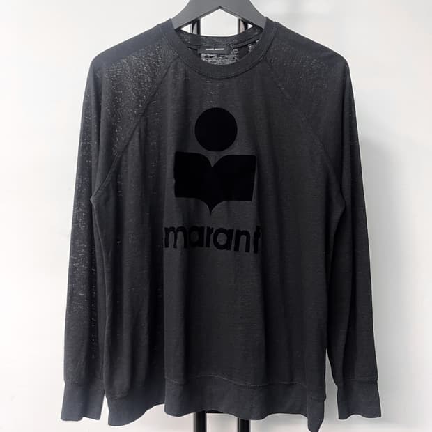 이자벨마랑 밀리 빅 로고 코튼 롱슬리브