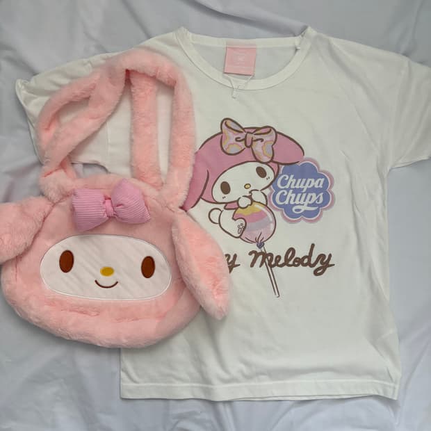 마이멜로디 반팔 티셔츠 가방 세트