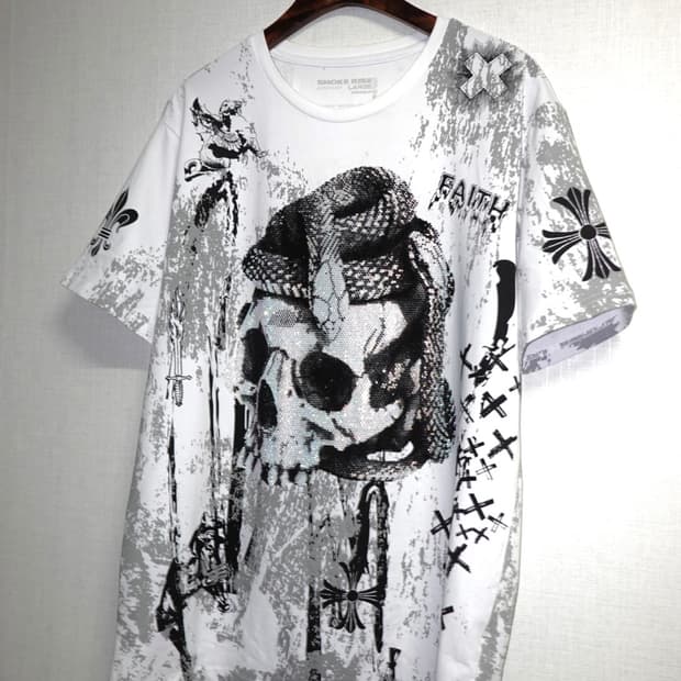Smoke Rise Mens Medium White Graphic T-S