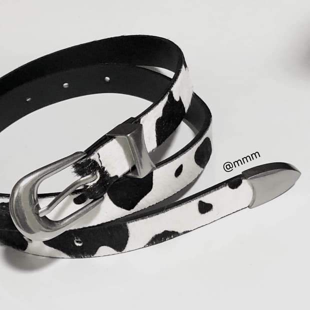 [리얼송치] 카우헤어 송치털 웨스턴 벨트🐂