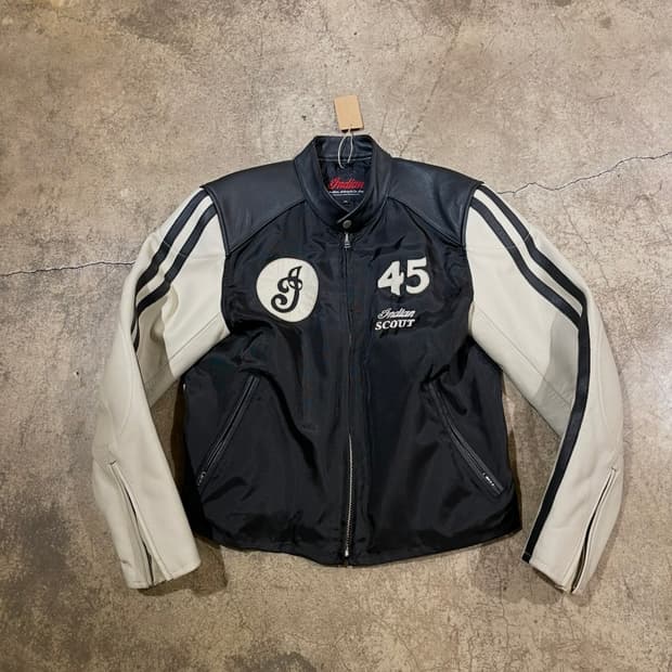 Indian motorcycle 소가죽 레이싱 자켓(B5180)