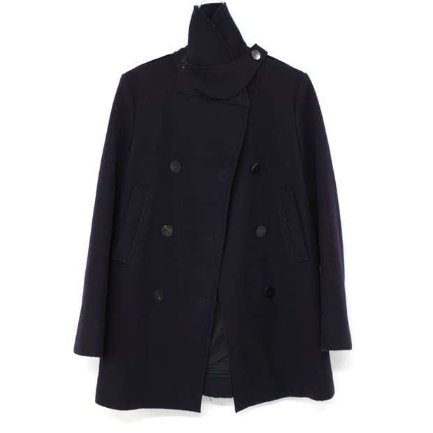 Helmut Lang Virgin Wool Neck Coat