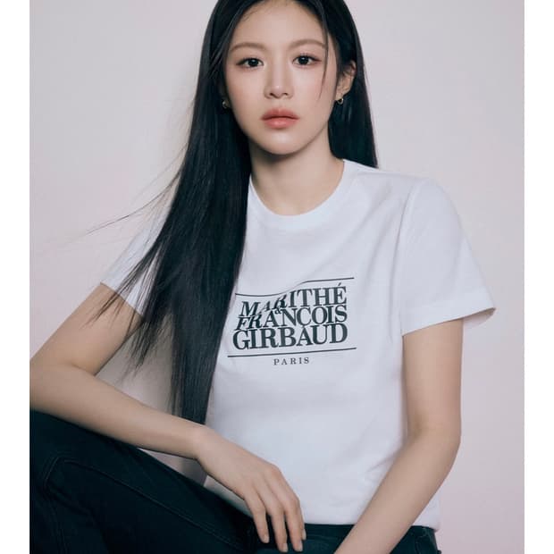 마리떼프랑소와저버 W CLASSIC LOGO TEE white