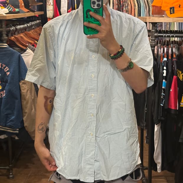 [HI] 폴로 랄프로렌 반팔 셔츠 체크블루