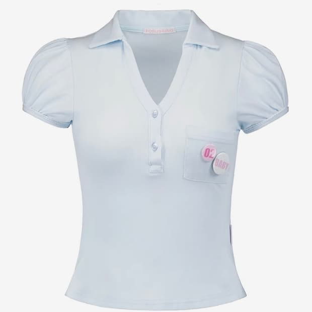 포어링 Sugar club pk shirt (sky blue)