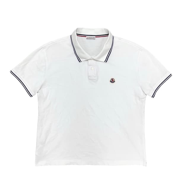 몽클레어 패치로고 화이트 카라티(XL)
