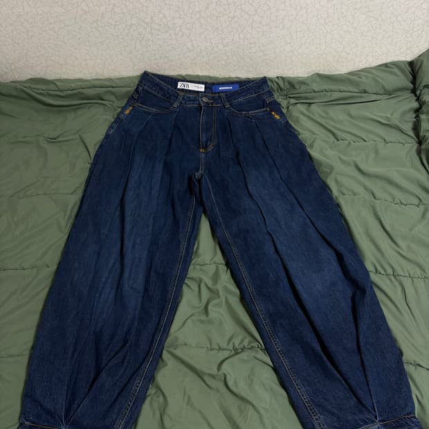 자라 아더에러 와이드 레그진 38