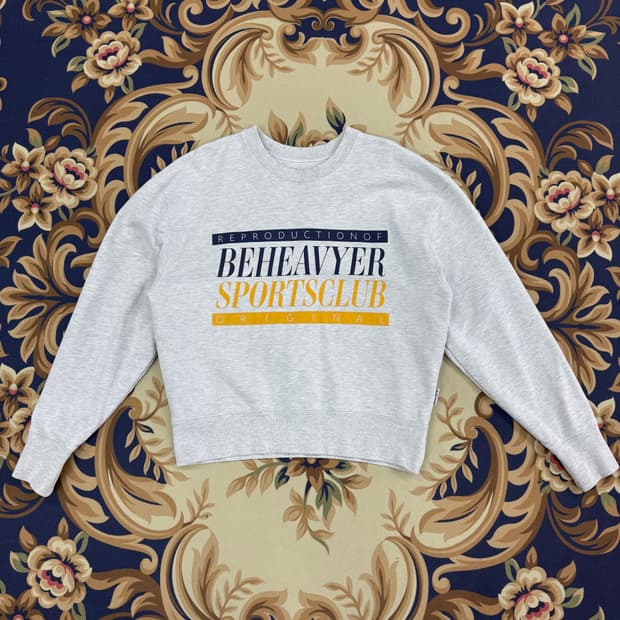 (0)비헤비어 BEHEAVYER 맨투맨 스웻셔츠(그레이)