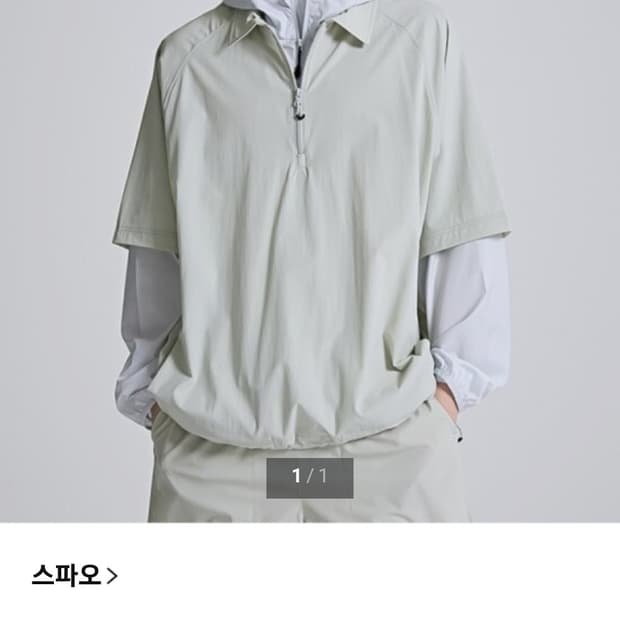 새상품급)스파오 남녀공용 라이트 화섬쇼츠(8인치) 아노락 세트 사이즈s