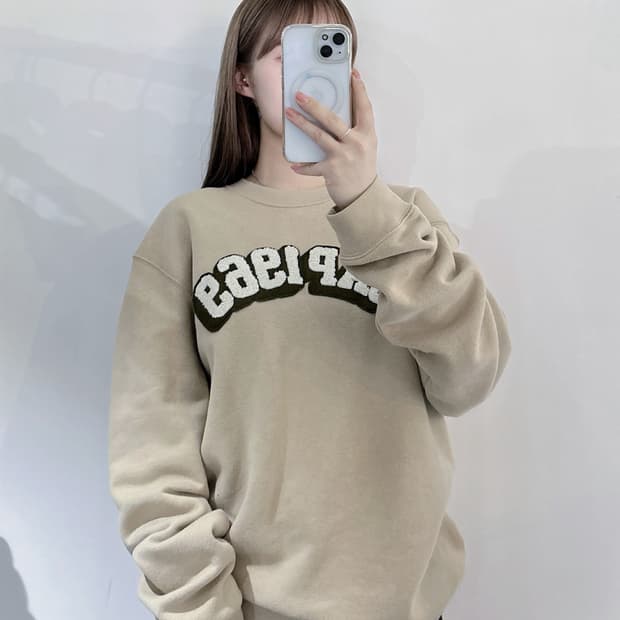 갭 모카 빅로고 맨투맨