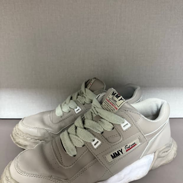 남성 파커 OG 솔 레더 로우탑 스니커즈 - 그레이