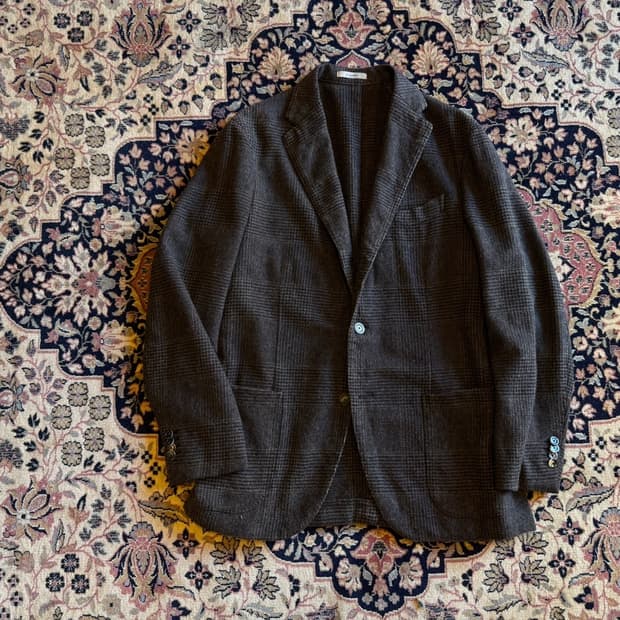 볼리올리 카멜 울 캐시미어 트위드 자켓 100