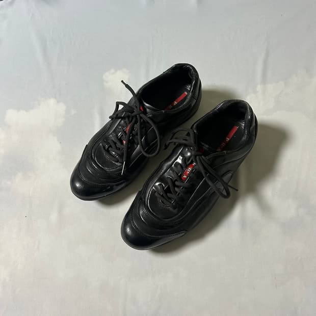 Prada leather sports sneakers