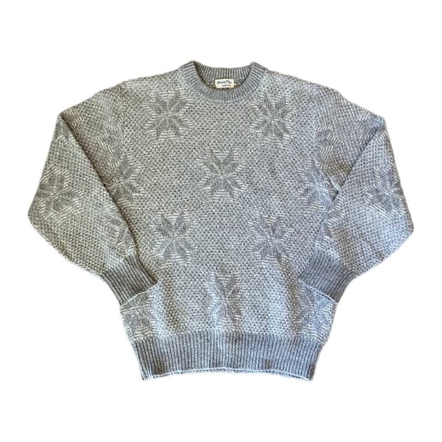 British Piper snowflake wool sweater