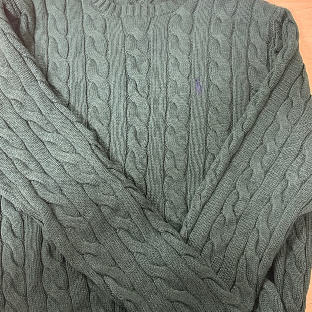 폴로 꽈배기 니트 M