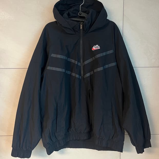 나이키 헤리티지 하프집업 바람막이 블랙 [L size]