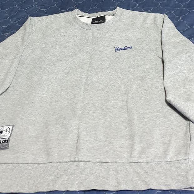 MLB 양키스 기모 맨투맨 그레이 (L)