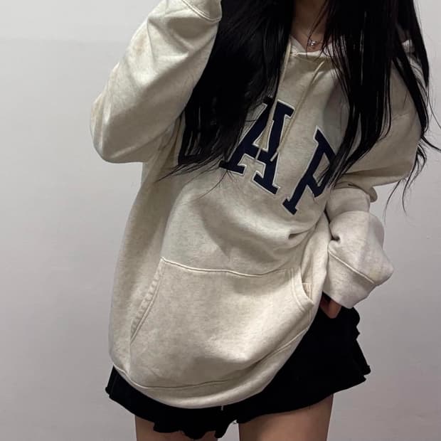 Gap 갭 오트밀 베이지 스웨트셔츠 후드티(XL)