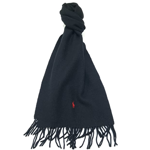 MX479 폴로 90s 스코틀랜드판 램스울 포니 블랙 머플러 목도리