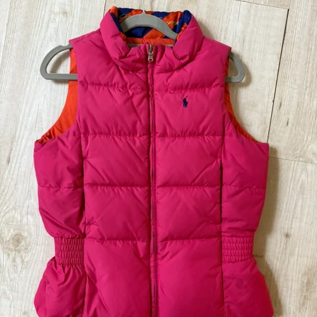 폴로 랄프로렌 여성 핑크 패딩 조끼 s