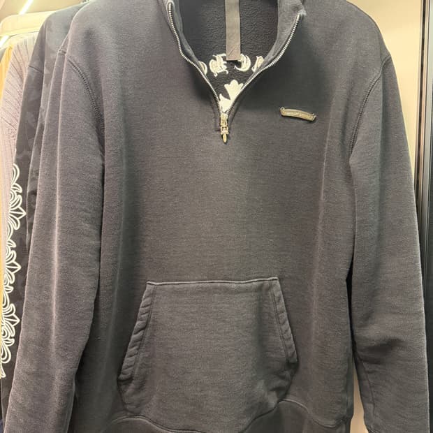 크롬하츠 세메터리 하프 집업 스웨트셔츠 L