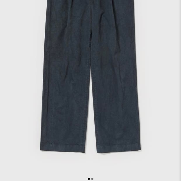 오라리 가먼트다이 치노 원턱 블랙 4 새상품