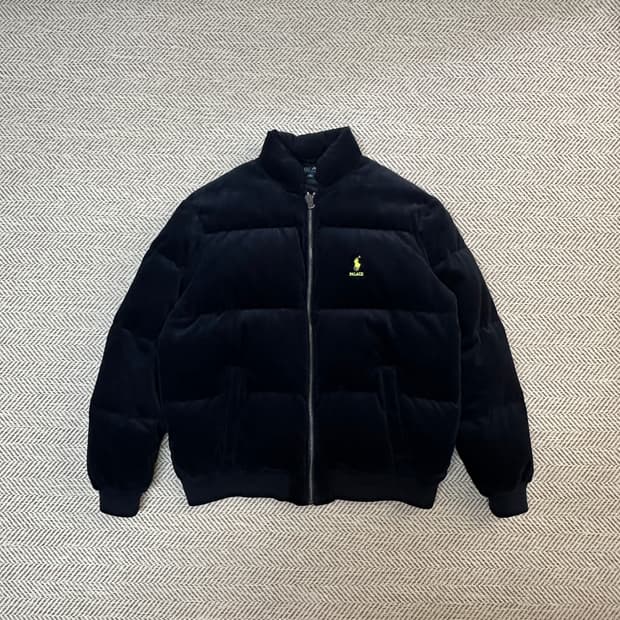 POLO X PALACE corduroy down jacket navy
