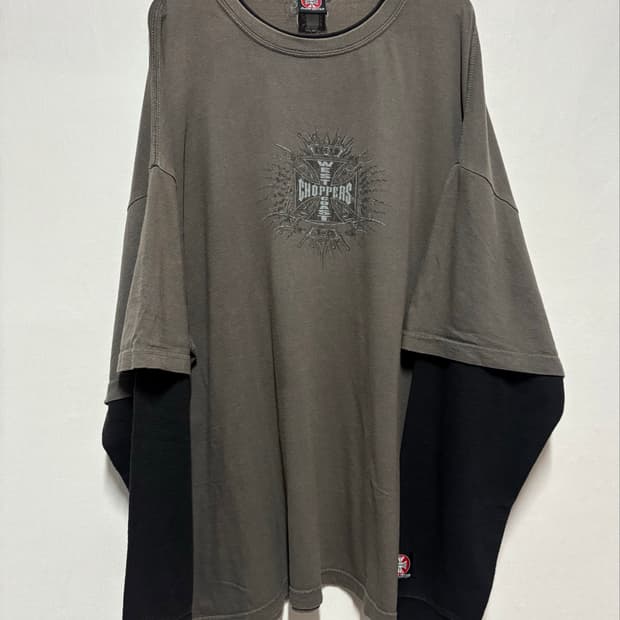[XXL] 00's 웨스트 코스트 차퍼스 레이어드 롱슬리브 차콜