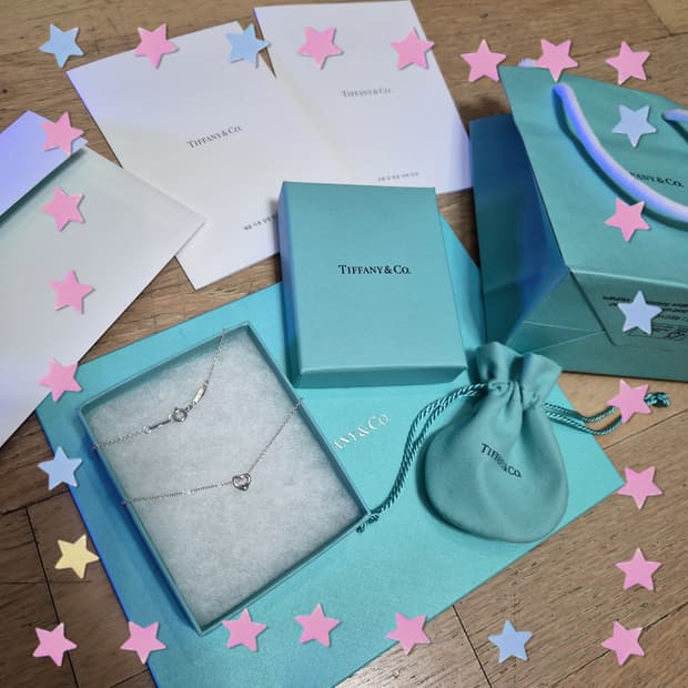 티파니앤코 정품 오픈하트 7mm 목걸이