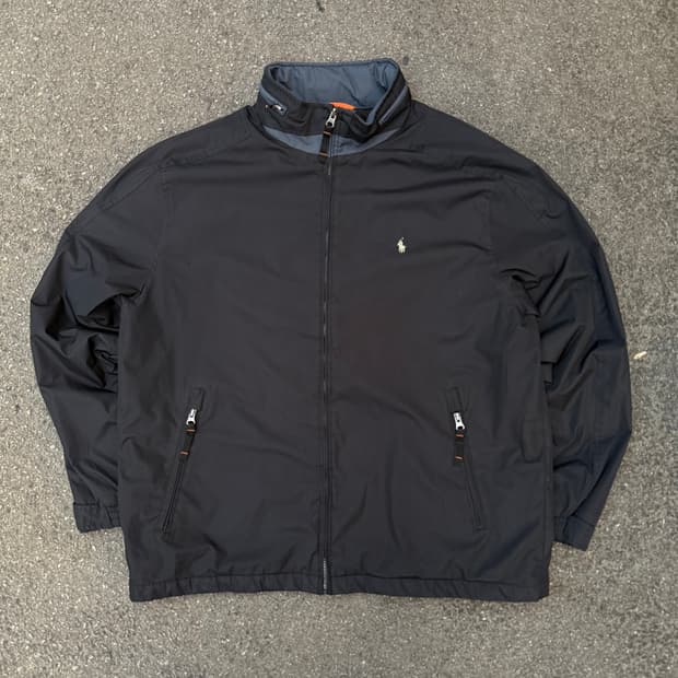 폴로 블랙 블루종 자켓