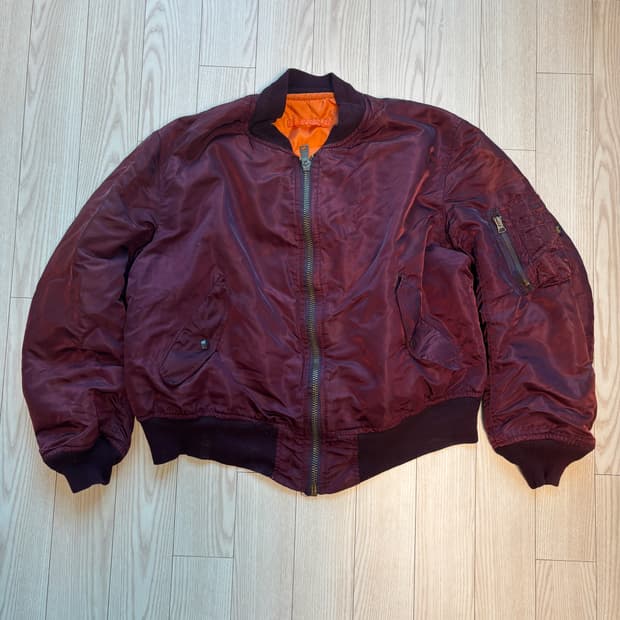 90s usa made ma-1 burgundy