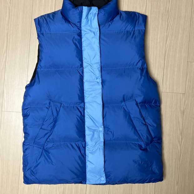 유니클로 마르니 패딩 조끼 S 블루