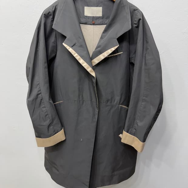 정품) KUHO 구호 오버핏 배색 카라 자켓 85