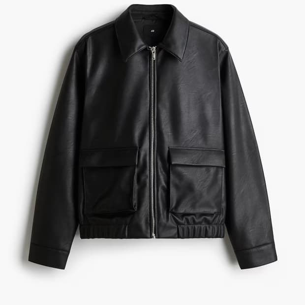 H&M 레더 자켓 L