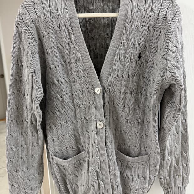 폴로 브이넥 가디건