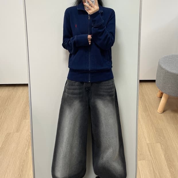 폴로 랄프로렌 네이비 코튼 집업