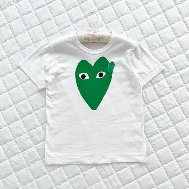 Comme des Garcons ♥ 그린 하트패치 t