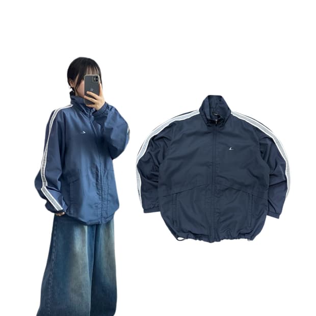 르카프 90s 올드스쿨 오버핏 바람막이 자켓