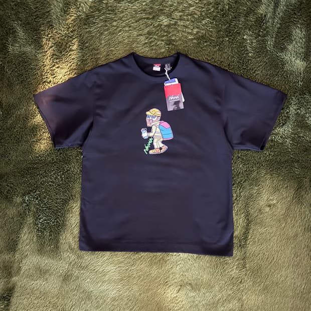 [JPN M] Nanga 난가 하이브리드 그래픽 티셔츠 블랙