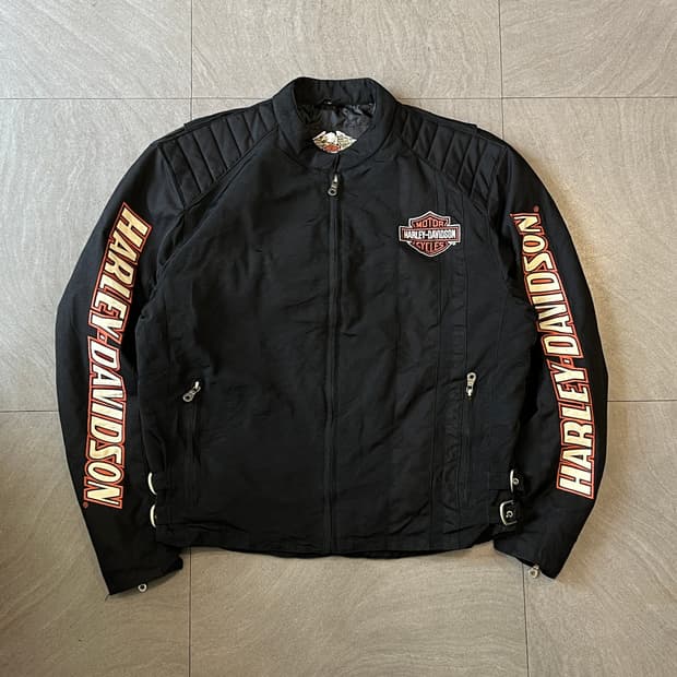할리데이비슨 정품 블랙 바이커 바람막이 자켓