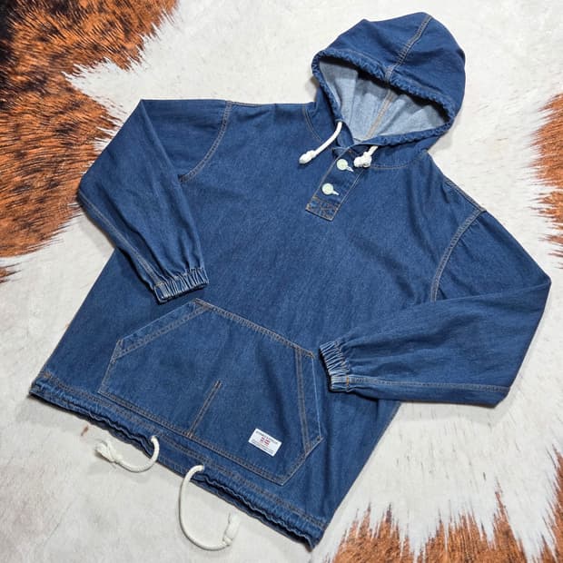 빈티지 데님 아노락 후드티
