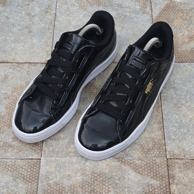 (240)푸마 바스켓 하트 페이턴트 블랙