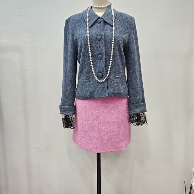 Jpn Vintage 울혼방 트위드 숏자켓