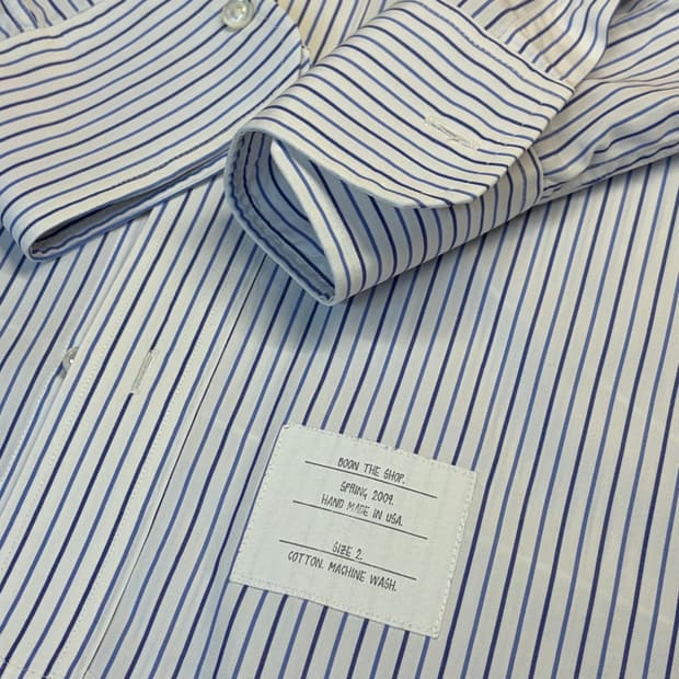 09’ ss 톰 브라운 아카이브 블루 스트라이프 셔츠 [size 2]