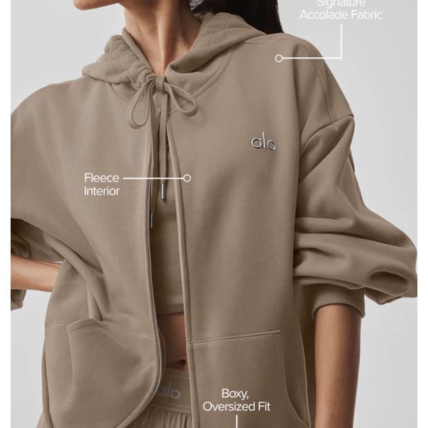 알로요가 아콜레이드 후드집업 gravel S사이즈