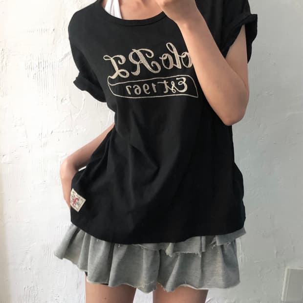 Polo 폴로 랄프로렌 신형 블랙컬러 자수 레터링로고 티셔츠