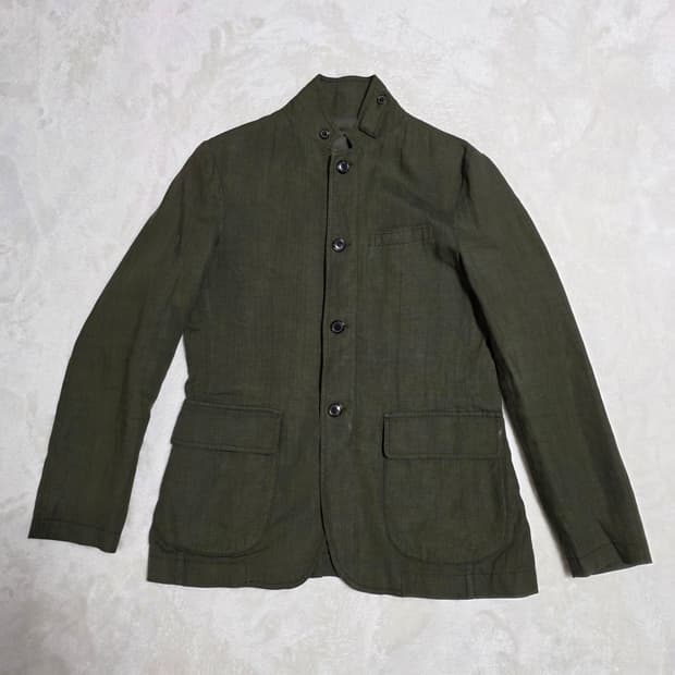 (S)여성 클럽모나코 린넨 밀리터리 자켓 카키
