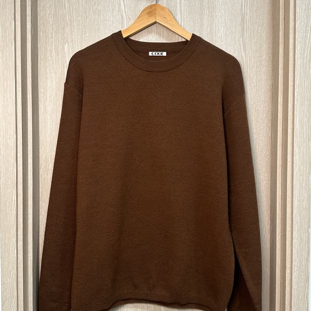 23fw)미시착)쿠어 coor 캐시미어 울 니트 브라운/L