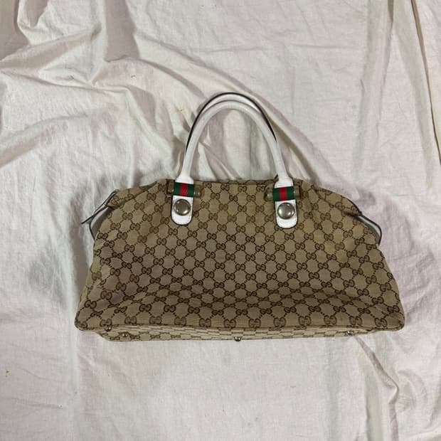 빈티지 구찌 캔버스 숄더백 